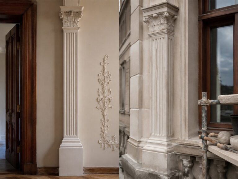 Pilaster — definicja, zastosowanie we wnętrzach i na elewacji